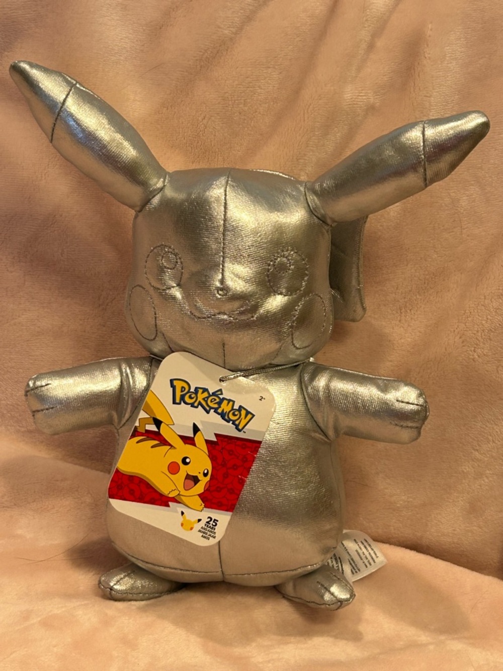 Pikachu 25 Years Anniversary Silver Plush